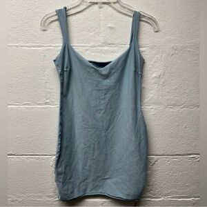 NWT Skims Raw Edge Split Front Mini Dress